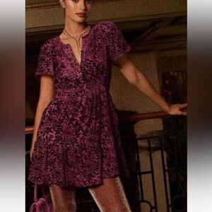 NWT Anthropologie The Somerset V Neck Mini Dress